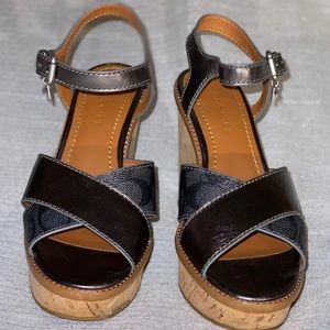 Coach Cross Wedged Sandal